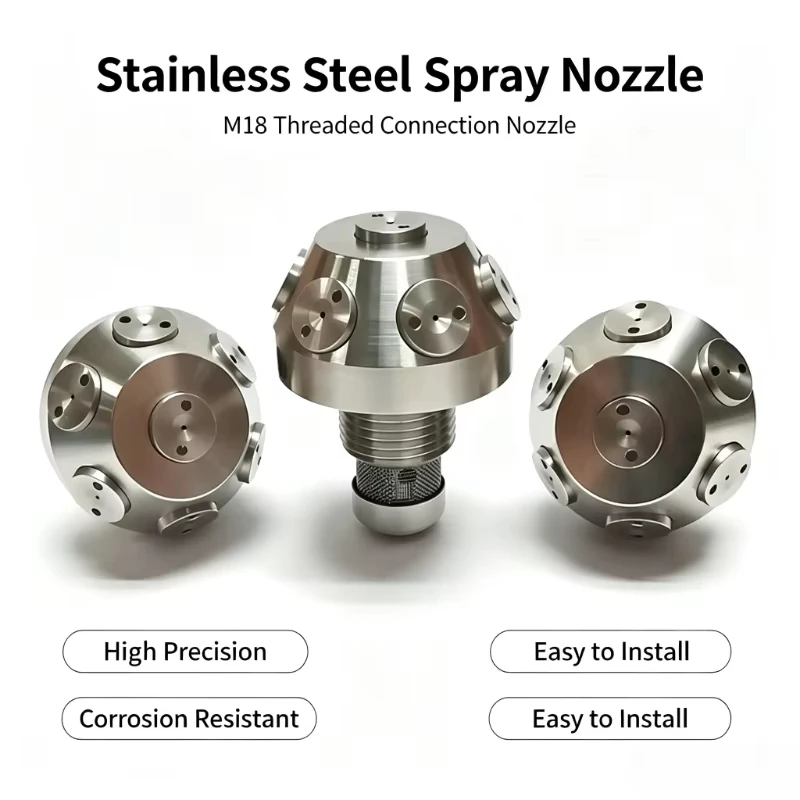 XSW Stainless Steel Fine Mist Spray Nozzle High Pressure Water Mist Fire Sprinkler Nozzle For Fire‑fighting System Replacement