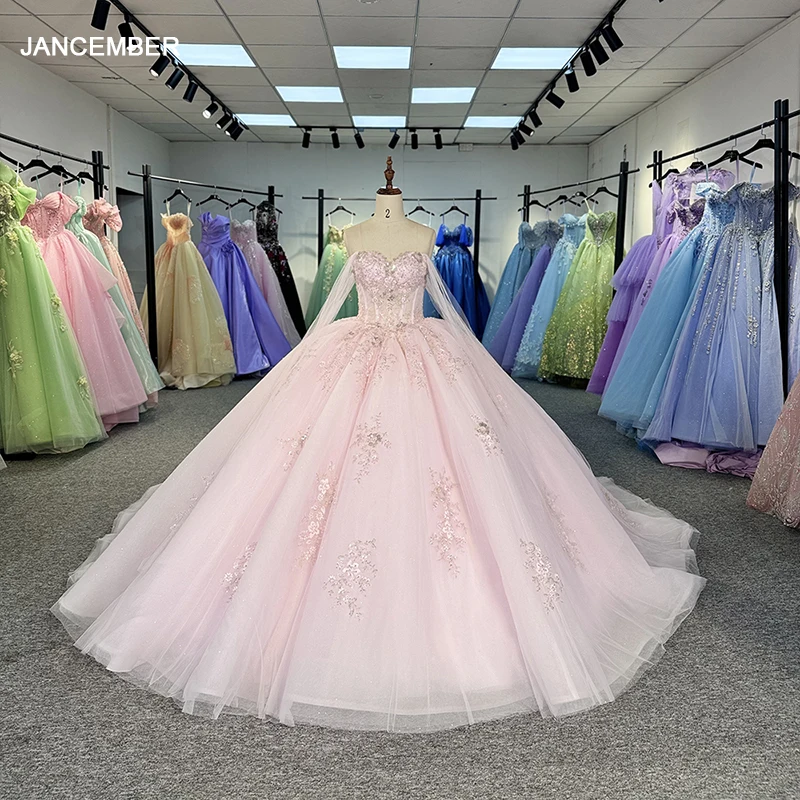 

Бальное платье Quinceanera для женщин, тюлевое кружево, индивидуальное платье без бретелек на шнуровке с блестками, на заказ, Vestidos De Gala DY5832