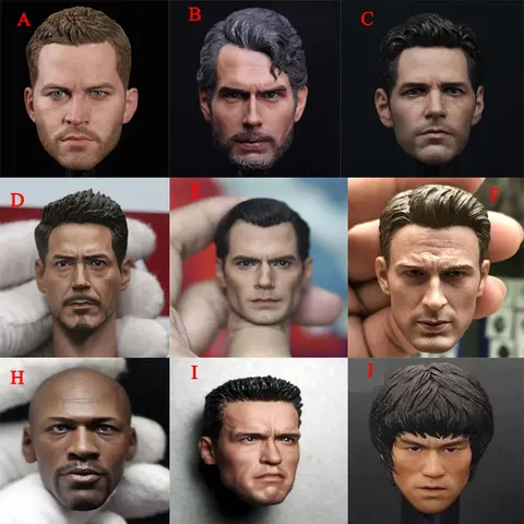 1/6 amerikanische männliche Kopfskulptur Arnold Negan Cruise Jason Star Head Sculpt für 12" TBL Body Action Figure