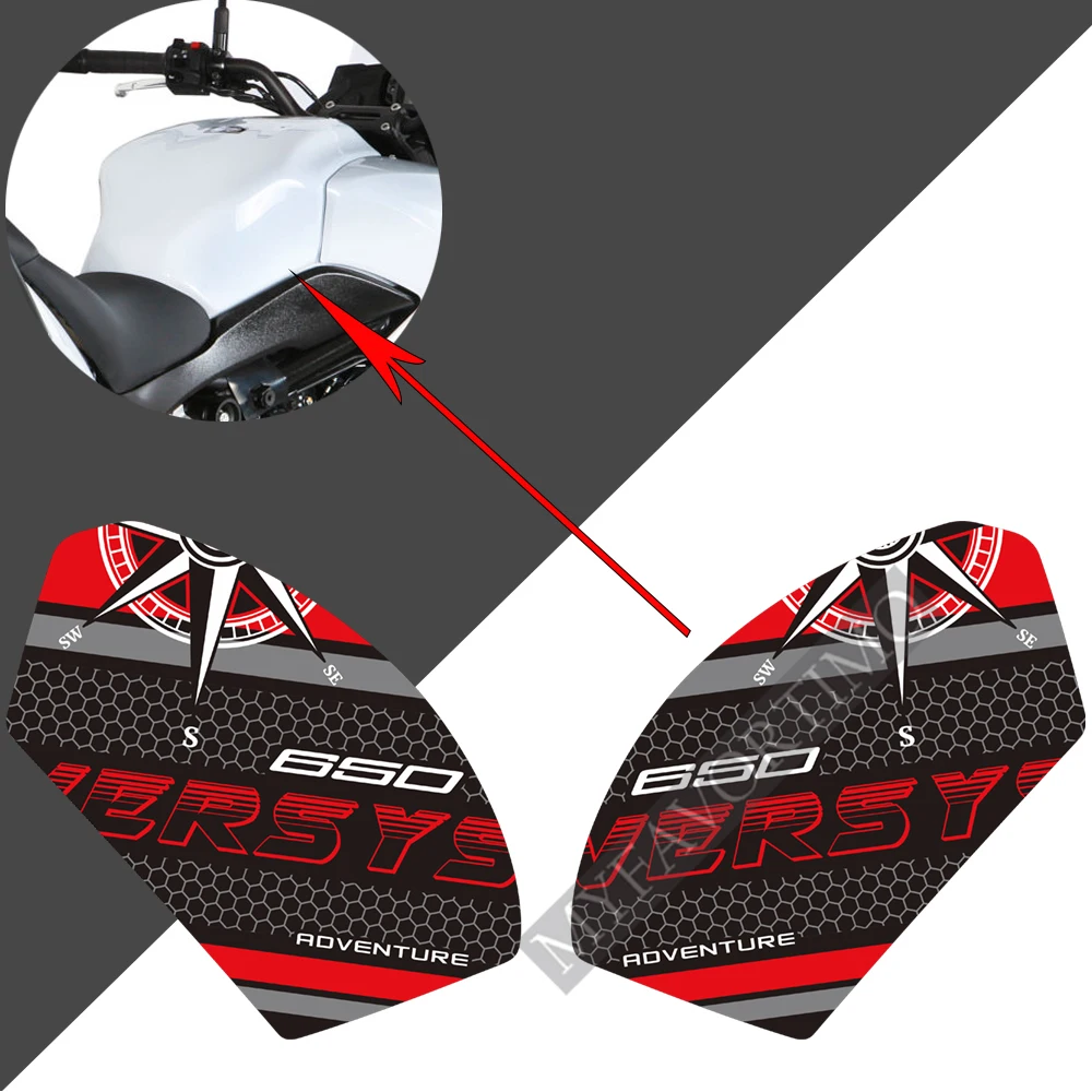 Motorcycle For Kawasaki Versys 650 LT Tank Pad Stickers Decals Protective Windshield Windscreen Wind Deflector Touring