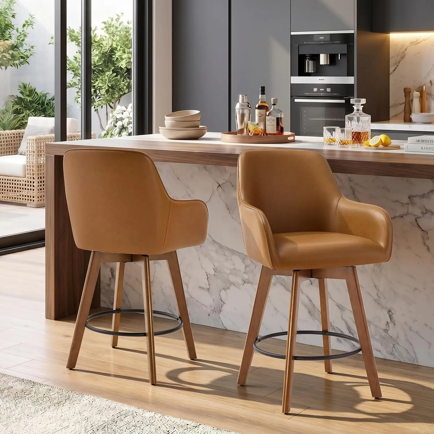 Upholstered Swivel Bar Stools 6