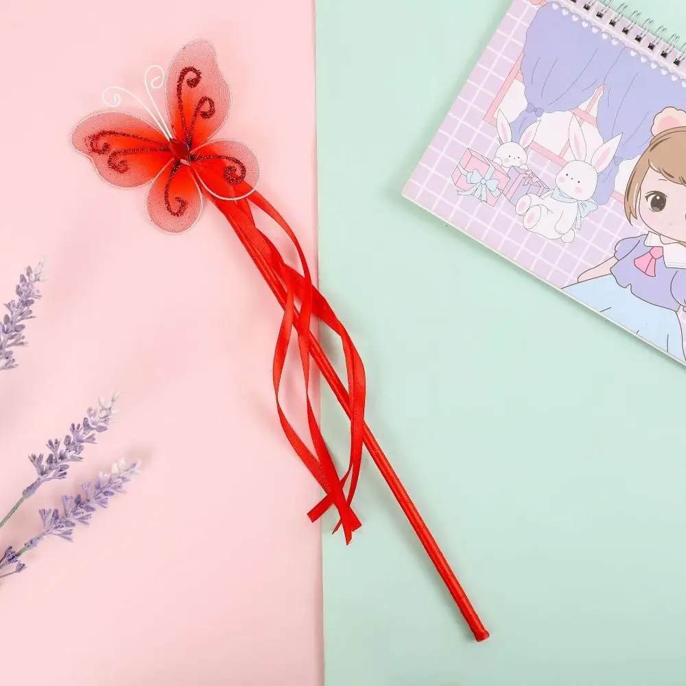 

Dreamlike Pretty Butterfly Fairy Wands Girls Wand Role-playing Colorful Fairy Wands Plastic Colorful Princess Wand Cosplay Props