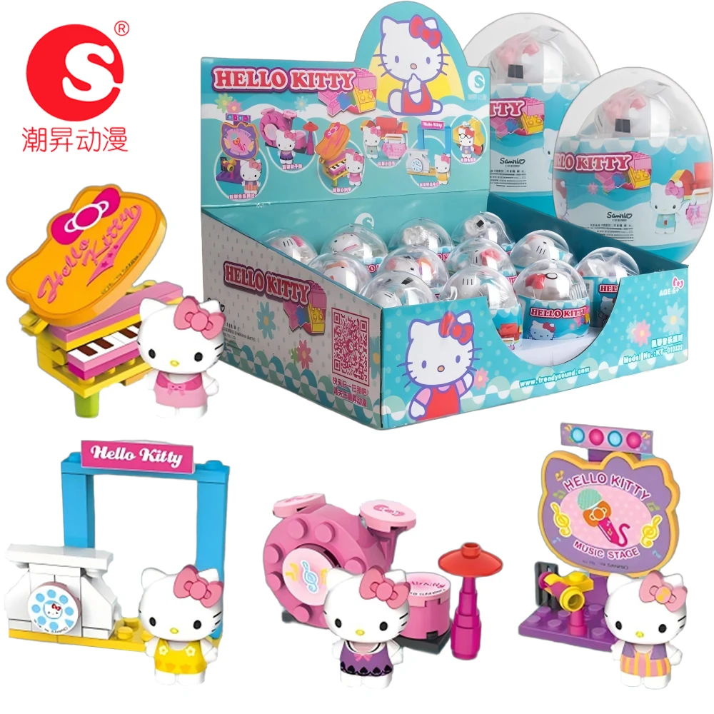 

Genuine Sanrio Hello Kitty Gashapon Blind Box 2nd Music Party Set Unique Cartoon Style Block Toy Wonderful Gifts for Enthusiasts