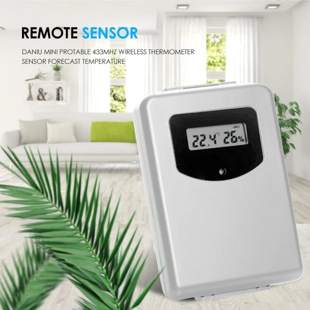 

Durable Remote Thermometer Sensor Wireless White Temperature Humidity Digital Weather Station