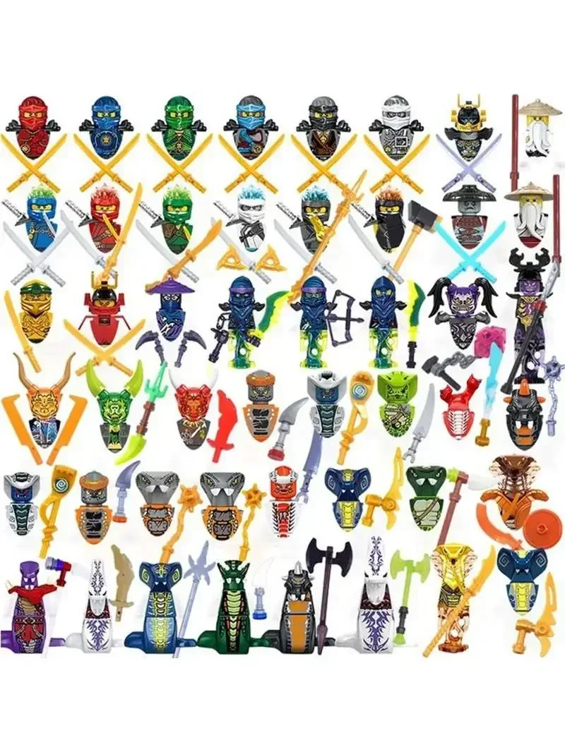 24-delige Anime Karakters Ninja Figuren Garmadon Jay Lloyd Samukai Cole Harumi Ultra Violet Pyro Snake Bouwstenen Kid Speelgoed - afbeelding 2