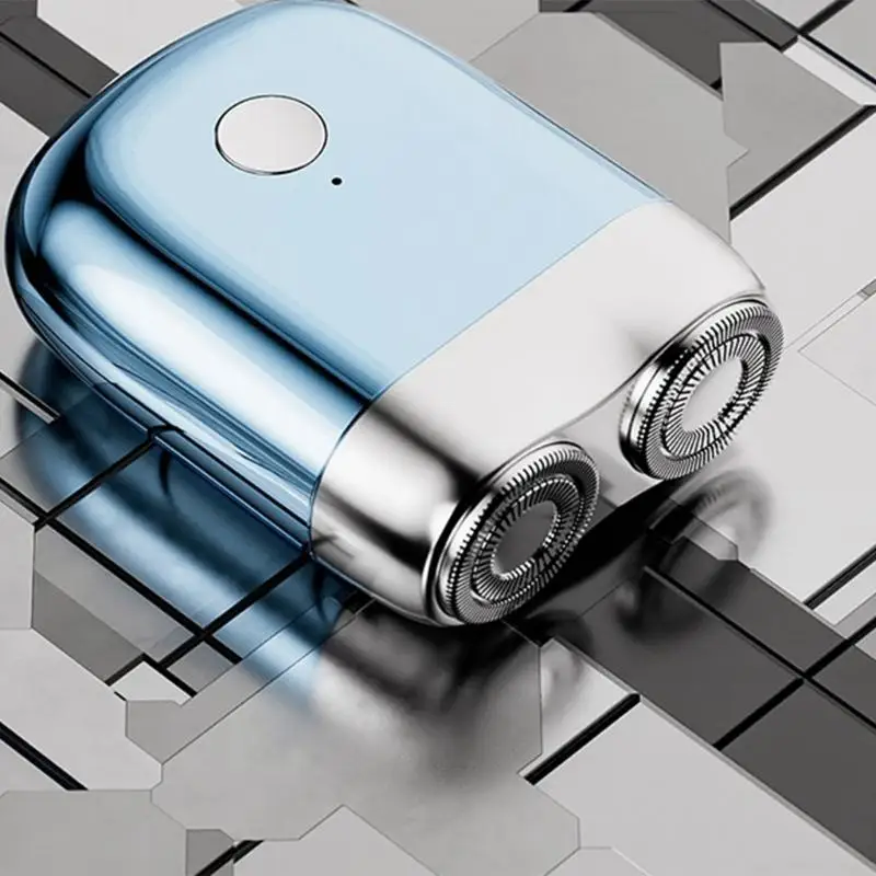 มีดโกนเครื่องโกนหนวดไฟฟ้าแบบพกพาขนาดเล็กเคราเครื่องโกนหนวดสองหัวสำหรับผู้ชาย N58D