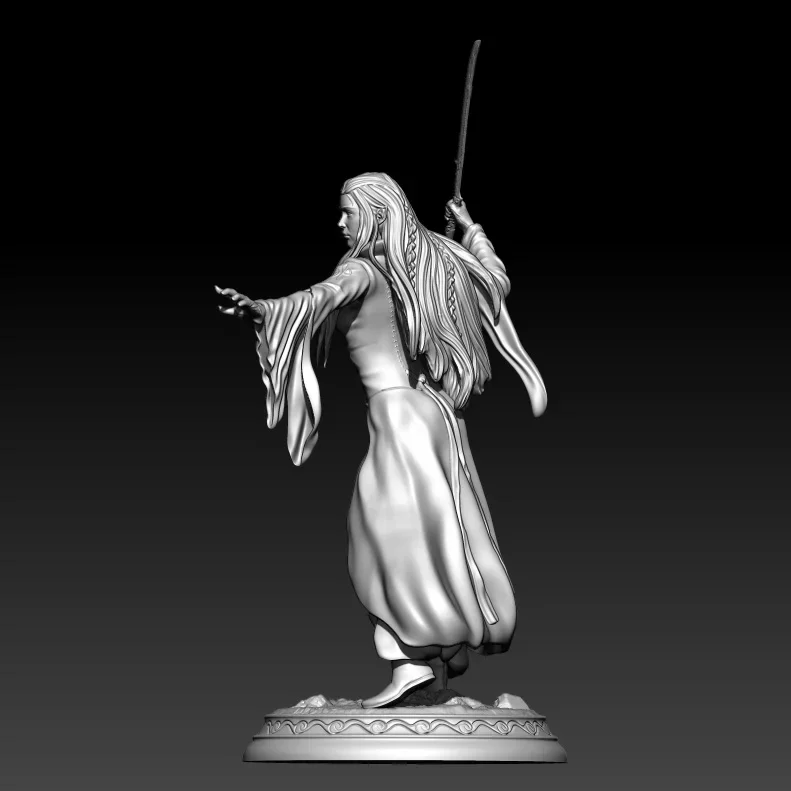 1/24 75mm 1/18 100mm Resin Model Female Duel Warrior Figure Unpainted No Color RW-1229