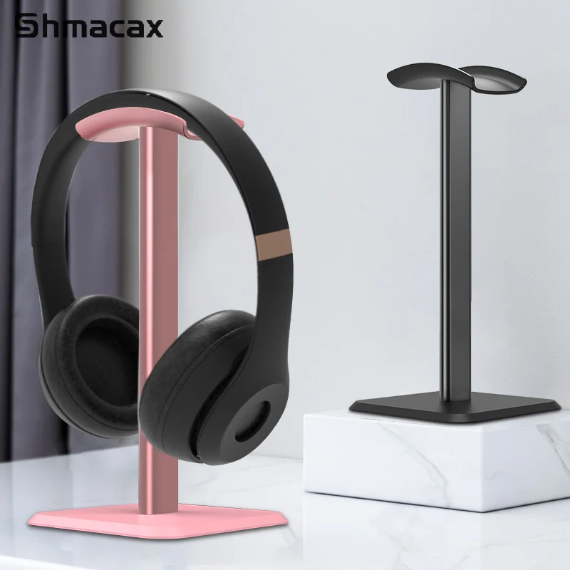 Soporte para auriculares, soporte para auriculares con barra de soporte de aluminio, para todos los tamaños de auriculares