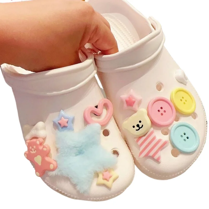 

13 шт., подвеска для обуви Crocs, сделай сам, мультяшная звезда, маленький медвежонок, украшения для обуви, аксессуары, подвески для сабо, сумка Bogg, шлепанцы, сандалии
