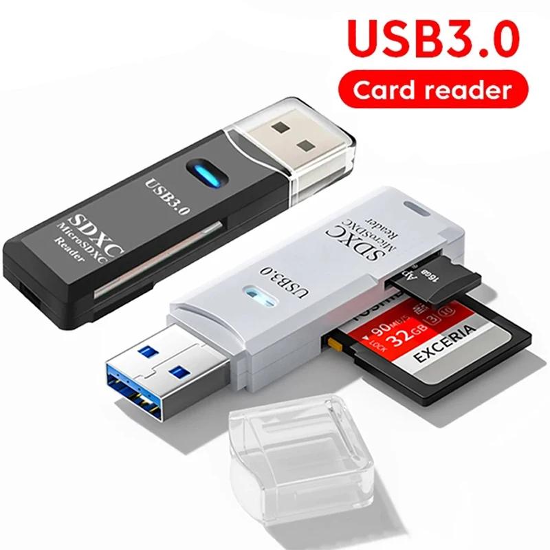 2 in 1 High Speed USB 3.0 Smart Cardreader Adapter 2.0 Usb Card Reader For PC Laptops Accessories Flash Drive SD TF Card Memory