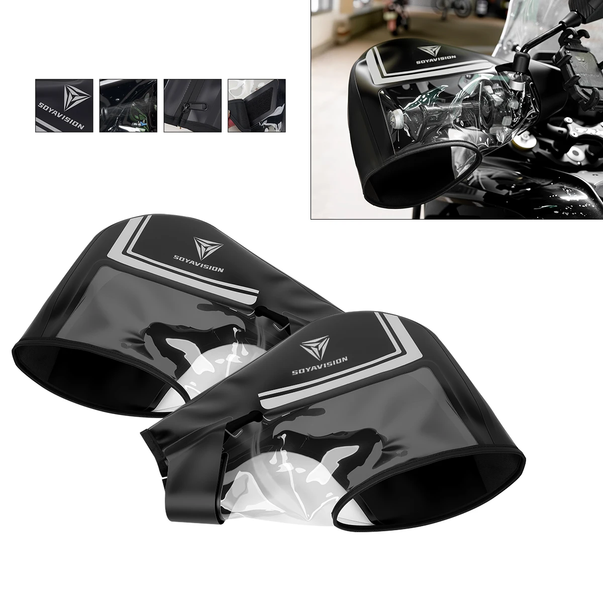 Motorcycle Parts Riding equipment motorcycle electric handlebar cover winter windproof summer waterproof handlebar cover view 5