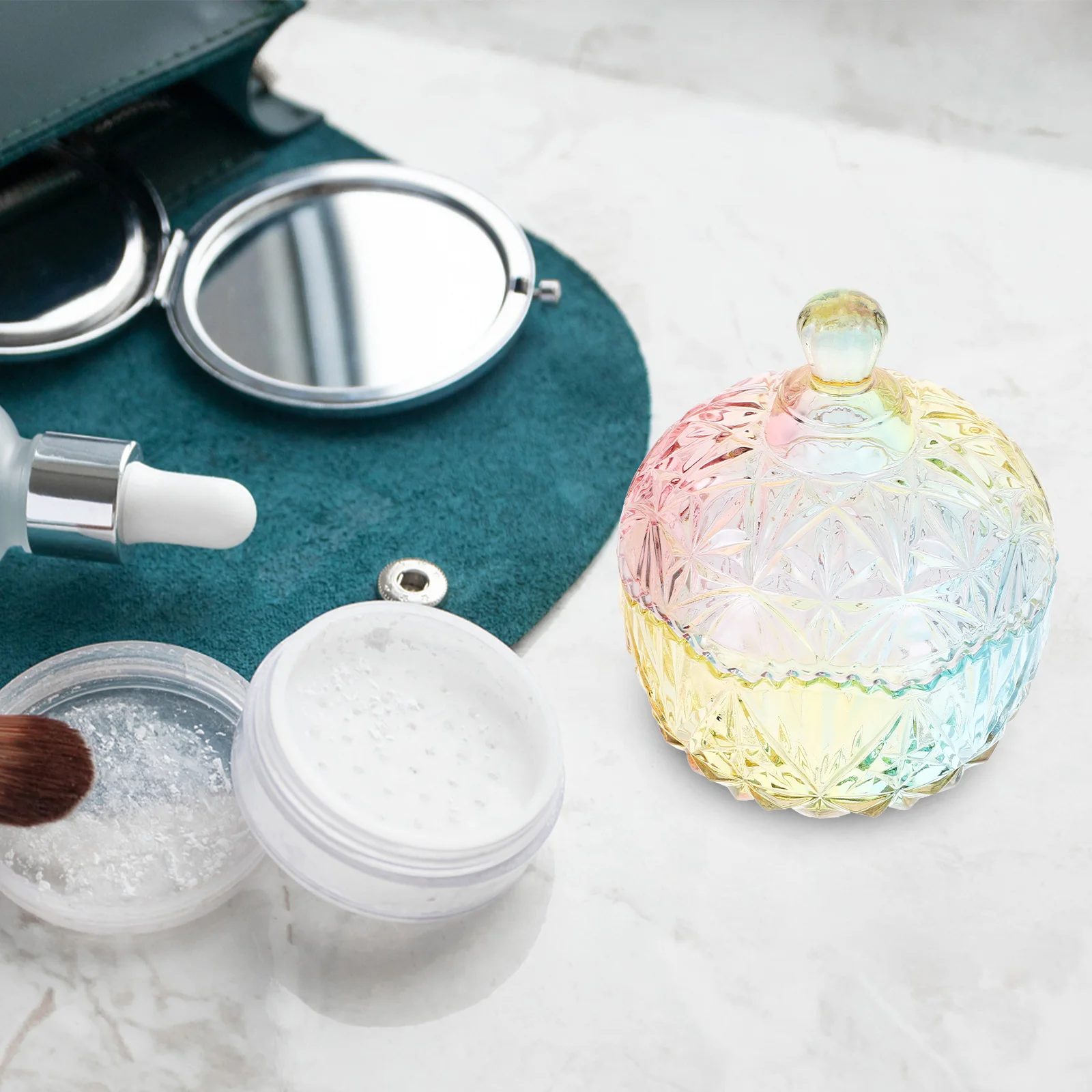 

Candy Jar Jewelry Box Creative Colorful Storage Container Elegant Design Small Volume for Earrings Rings Beads Mini Goods