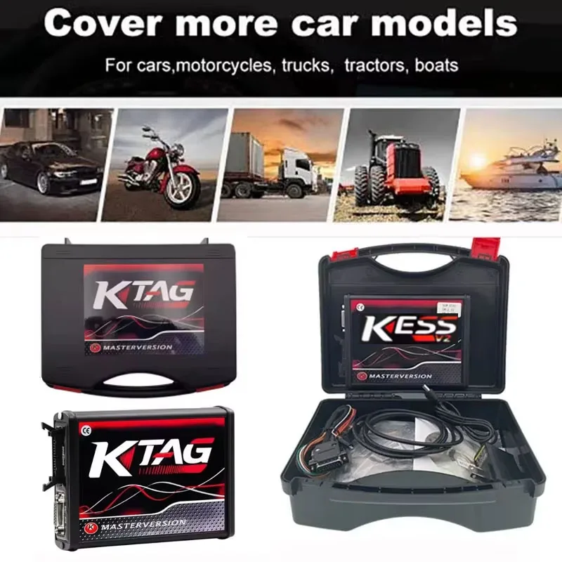 Filtro Murata Kess V2 V5.017 en línea 2,80 UE rojo KTAG 7,020 2,25 OBD2 OBD 2 Kit de sintonización de Chip ECU para camiones y coches Kit de