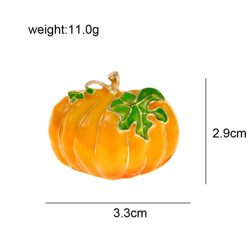 CINDY XIANG Thanksgiving Day Pumpkin Brooch Enamel Plant Pin Vivid Style Garden Jewelry High Quality New