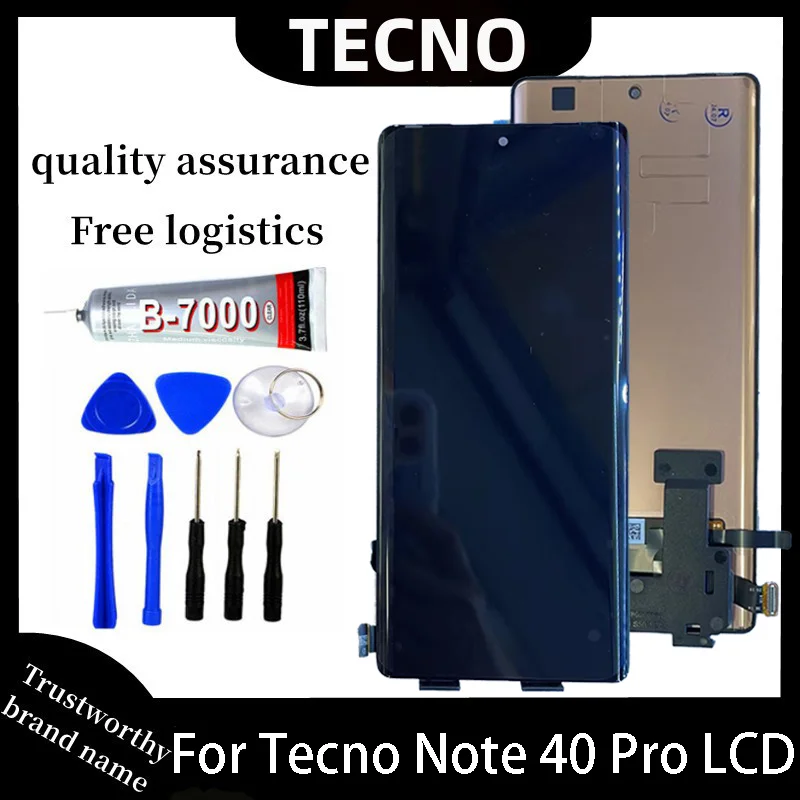 

100% Tested AMOLED For Tecno Infinix Note 40 Pro LCD Display Touch Screen Digitizer For Tecno Note40 Pro LCD Screen Repair Parts