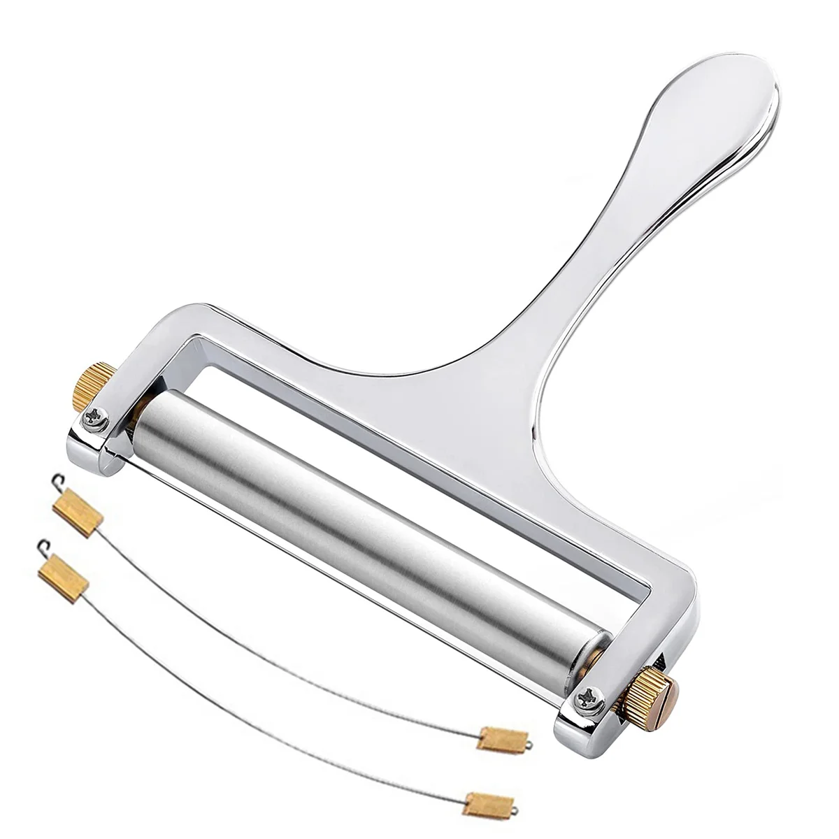 Heavy Duty Stainless Steel Cheese Slicers Premium Adjustable Thickness Cheese Slicer 2 Extra Wires Included