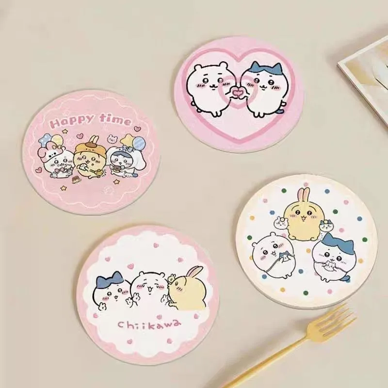

Anime Chiikawa Usagi Kawaii Diatomaceous Earth Coaster Absorbent Heat Resistant Pad For Cup Bowl Pot Cartoon New 2026 Lovely