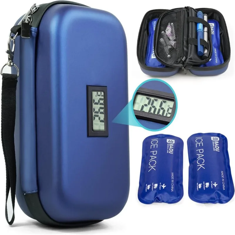 

Waterproof Insulin Cooling Travel Case LCD Temperature Display Heat Insulation Diabetic Medication Storage Portable Cooler Box