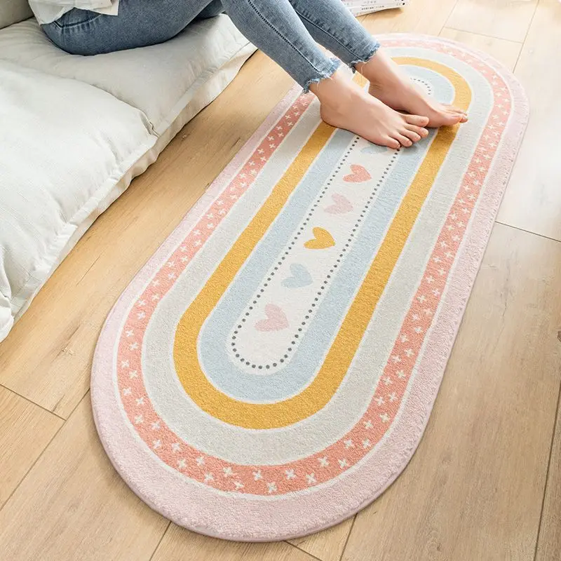 MiRcle Sweet Soft Warm Carpet Bedroom Bedside Blanket Home Living Room Girl Room Plush Blanket Under The Bed Floor Mat