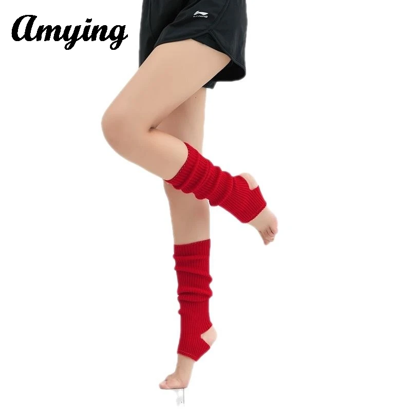 Couvre-jambes en laine pour femmes, chaussettes de sport, yoga, danse latine et ballet, protection sportive, jambes et pieds chauds