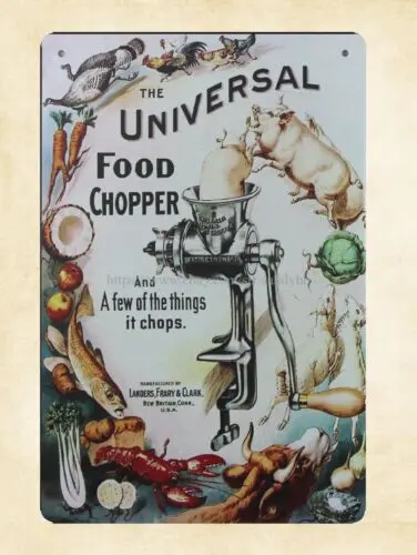 metal wall art Universal Food Chopper metal tin sign