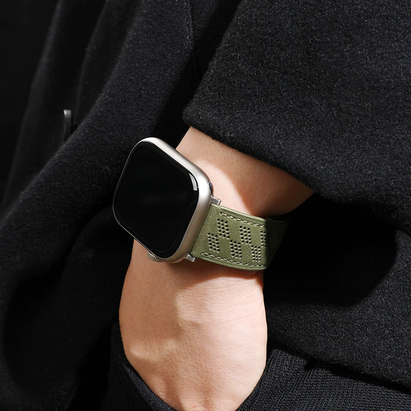 Correa deportiva transpirable para Apple Watch Ultra 2, pulsera de silicona de 49mm, 9, 8, 7, 45mm, IWatch 6, 5, 4, SE, 44mm, nueva