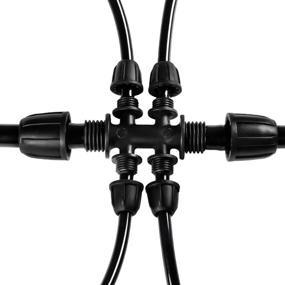 PVC PE Tube Tap Water Splitter Plastic Quick Valve Connector Garden Agriculture Irrigation Water Pipe Fittings Garden Tools