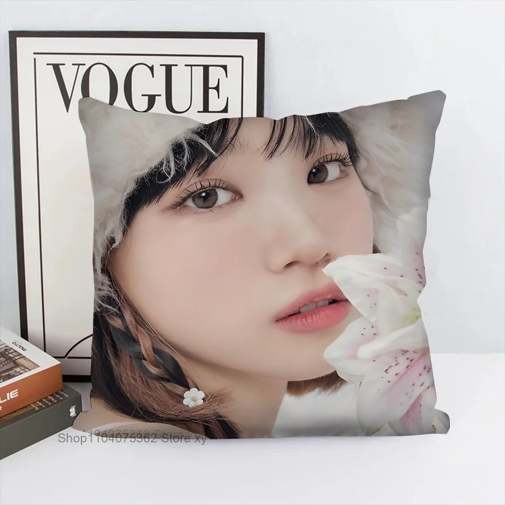 Kim Chae Won Kpop Pillow Case Square Pillow Bedroom Sofa Leisure Comfort Cushion Car Living Room Home Decoration