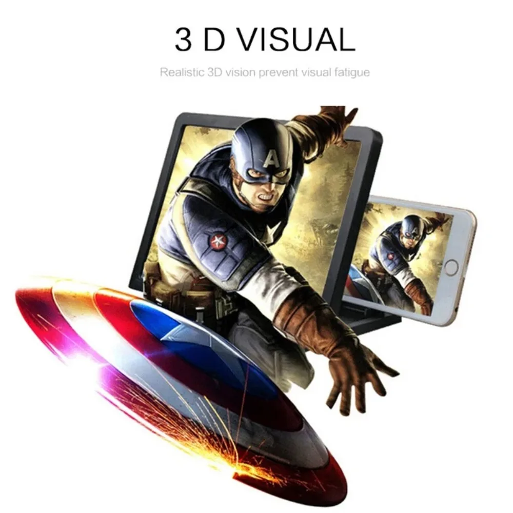 NEW 3D Screen Amplifier Mobile Phone HD Screen Video Glass Stand Magnifier For Phone Enlarged Screen Phone Stand Bracket image 2