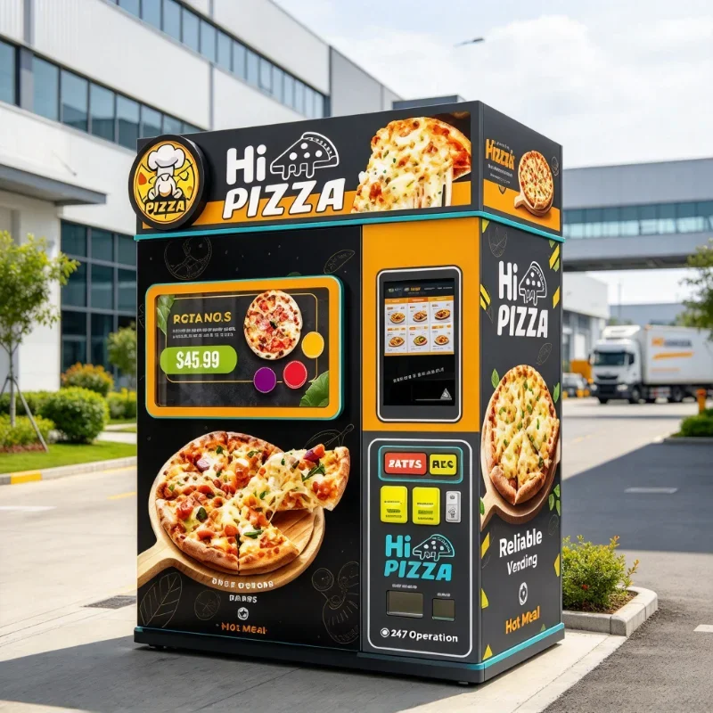 Heating Function Fully Automatic Pizza Vending Machine Digital Control Non Food Customized Business Unit