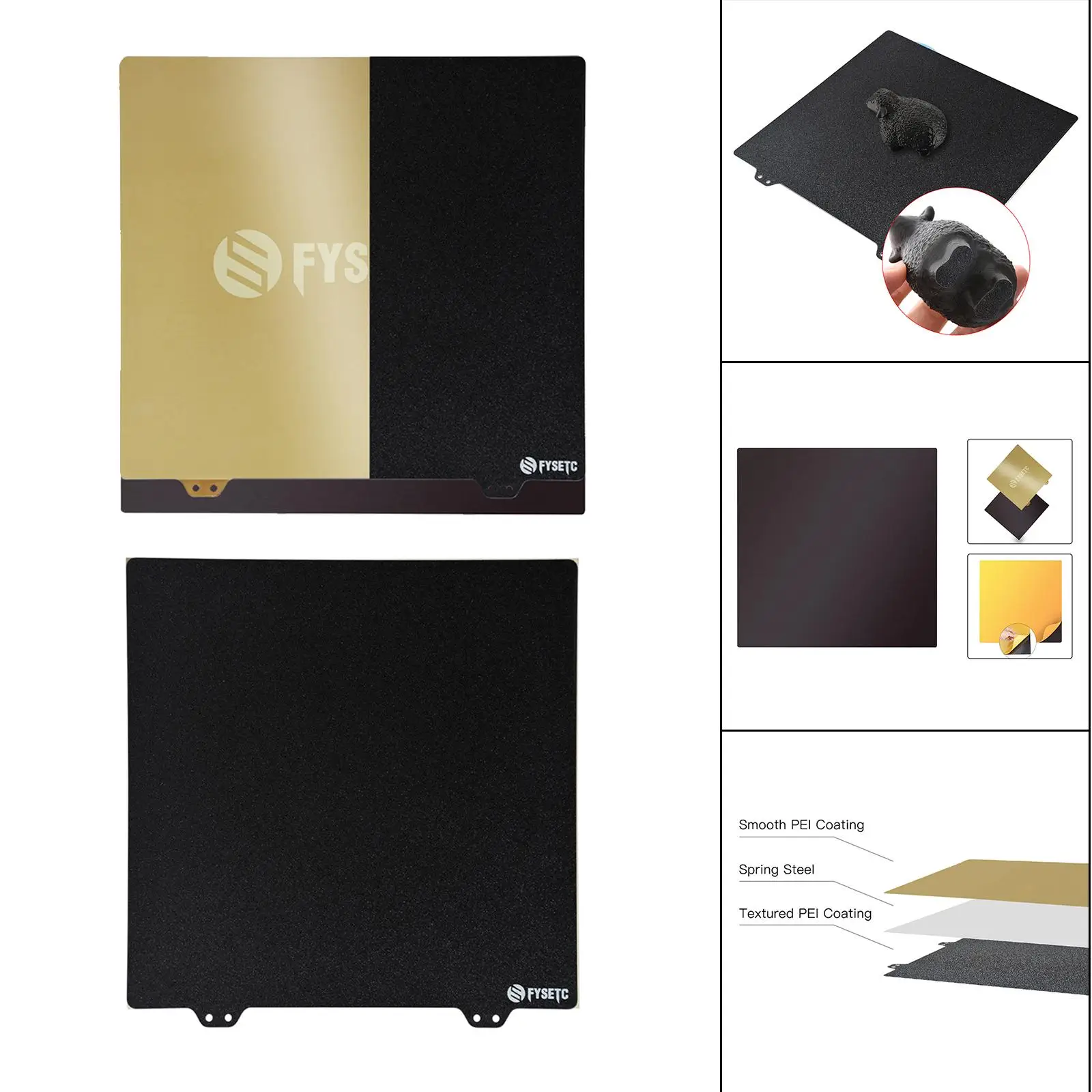 Pei Steel Platform Heated Bed Build Surface Flexible Frosted Adhesive Sheet for Creality Ender 3 Ender 3 V2 Ender 3 Pro Ender 3S