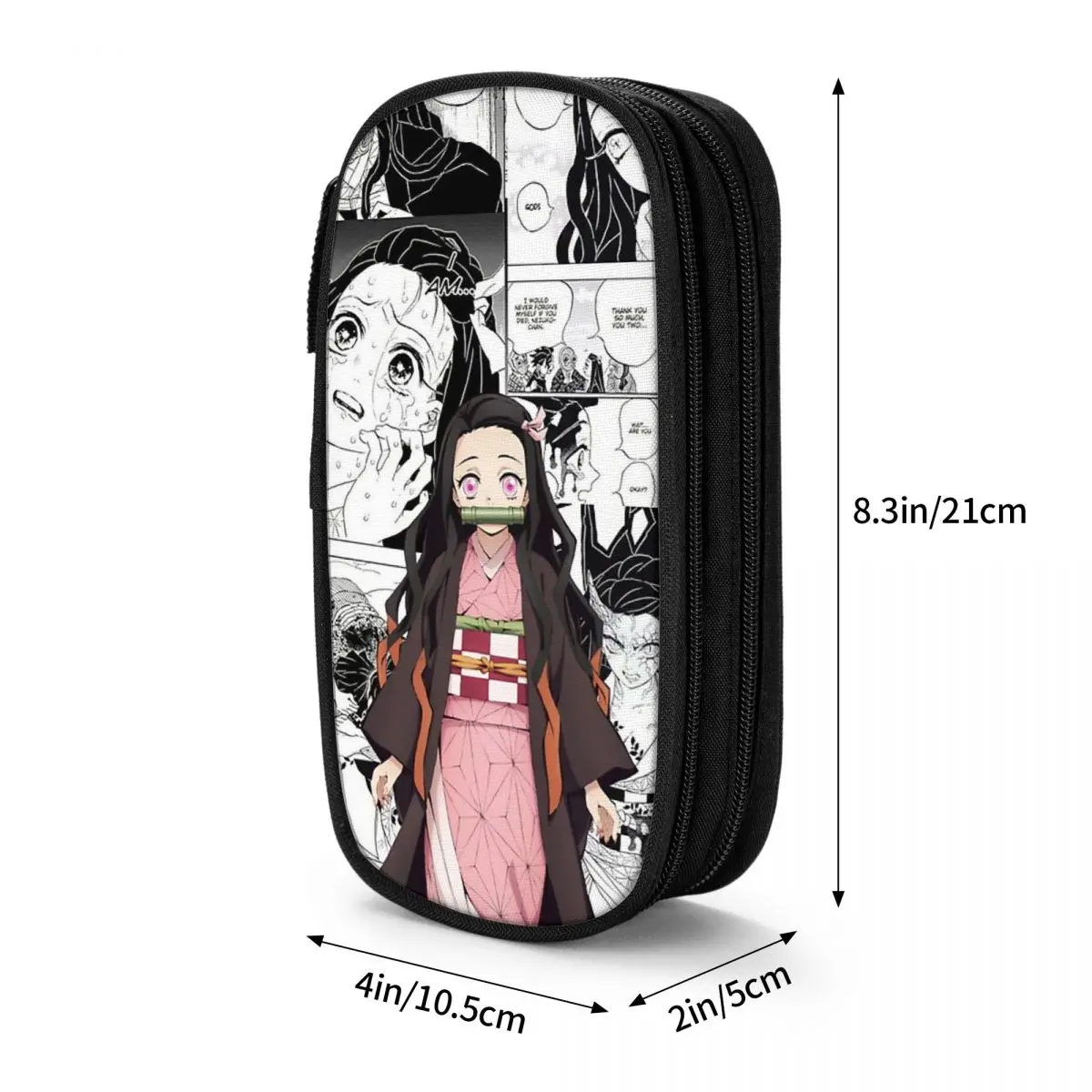 Imagem -03 - Demon Slayer Kamado Tanjirou Anime Pencil Cases Grande Capacidade Pen Bags Pen Box Lápis Pouch para Menino e Menina Papelaria Escola e Escritório