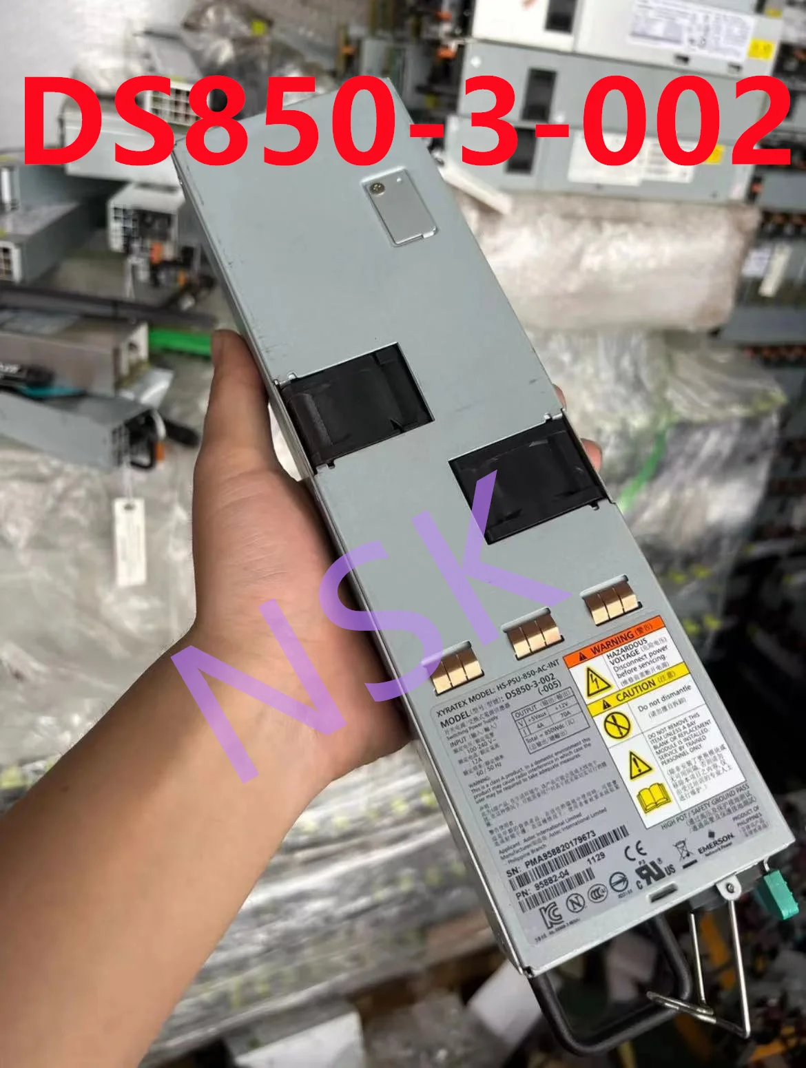 

Original FOR EMERSON DS850-3-002 (-005) Server Power Supply Industrial Switch Power Supply 100% TEST OK