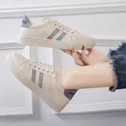 Women Sneakers Spring New Casual Walking Shoes Flat Lace Up High Quality Sneakers Fashion Flat Bottomed Casual Shoes for Women