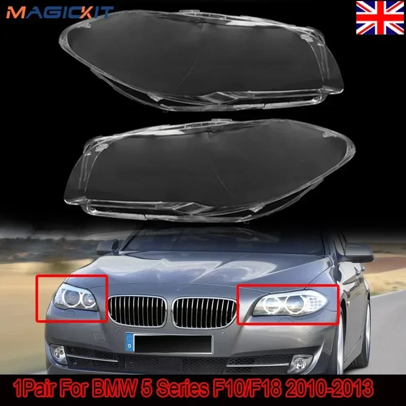 

For BMW F10 F18 Car Front Headlight Lens Cover 520i 523i 525i 535i 530i Headlight Cover Lampcover Lampshade 2010 2012 2013-2017