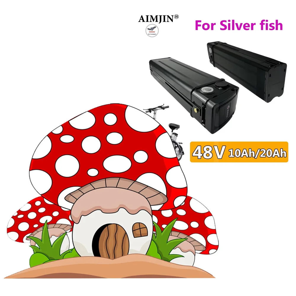 48V 10Ah Lithium-Ion Battery Pack Suitable for Silver Fish Rechargeable Battery Built in BMS system No memory effect