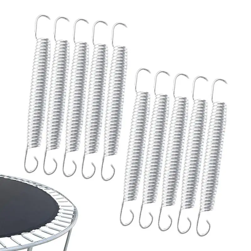 

Trampoline Springs 10pcs/set Replacement Galvanized Steel Trampoline Springs Universal High Tensile Replacement Kit With T-Hook