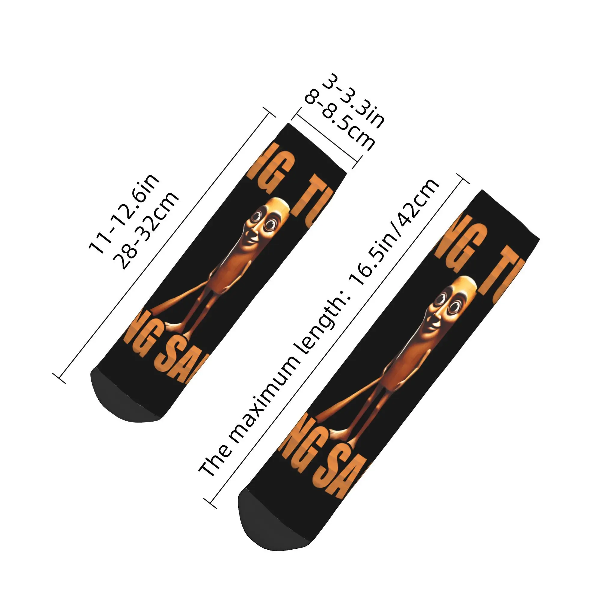 Tung Tung Tung Sahur Meme Italian Brainrot Ankle Socks Couple  Soft Funny Sock Summer Outdoor Sports Non Slip Custom Socks Gift