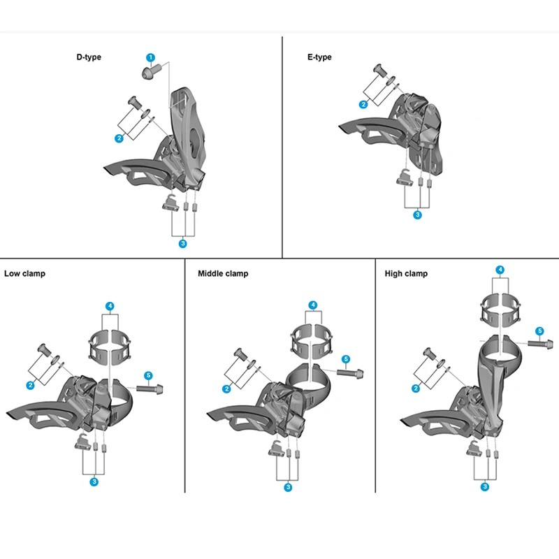 SHIMANO DEORE الجبهة Derailleur FD-M6000 M/D/L/H 3X10Speed لقطع غيار الدراجة الجبلية MTB الأصلية #6