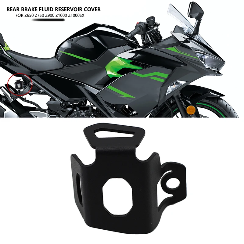 Fit For KAWASAKI Z650 Z750 Z900 Z1000 Z1000SX Motorcycle Rear Brake Fluid Reservoir Cover Oil Cup Guard Protection