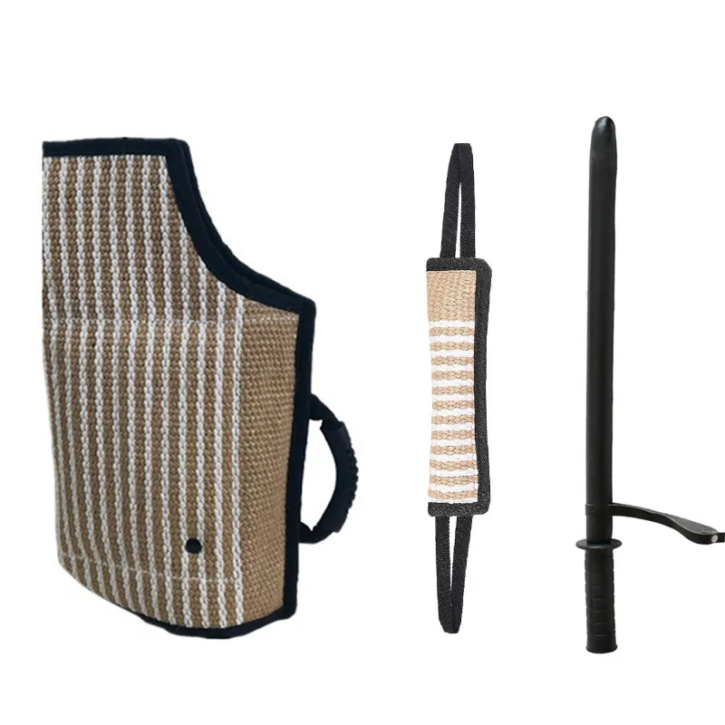 

3PCS Dog Bite Training Set Bites Sleeve Arm and Pillow with Whip Agitation Stick Dogs Agility Equipment Protection for Biting