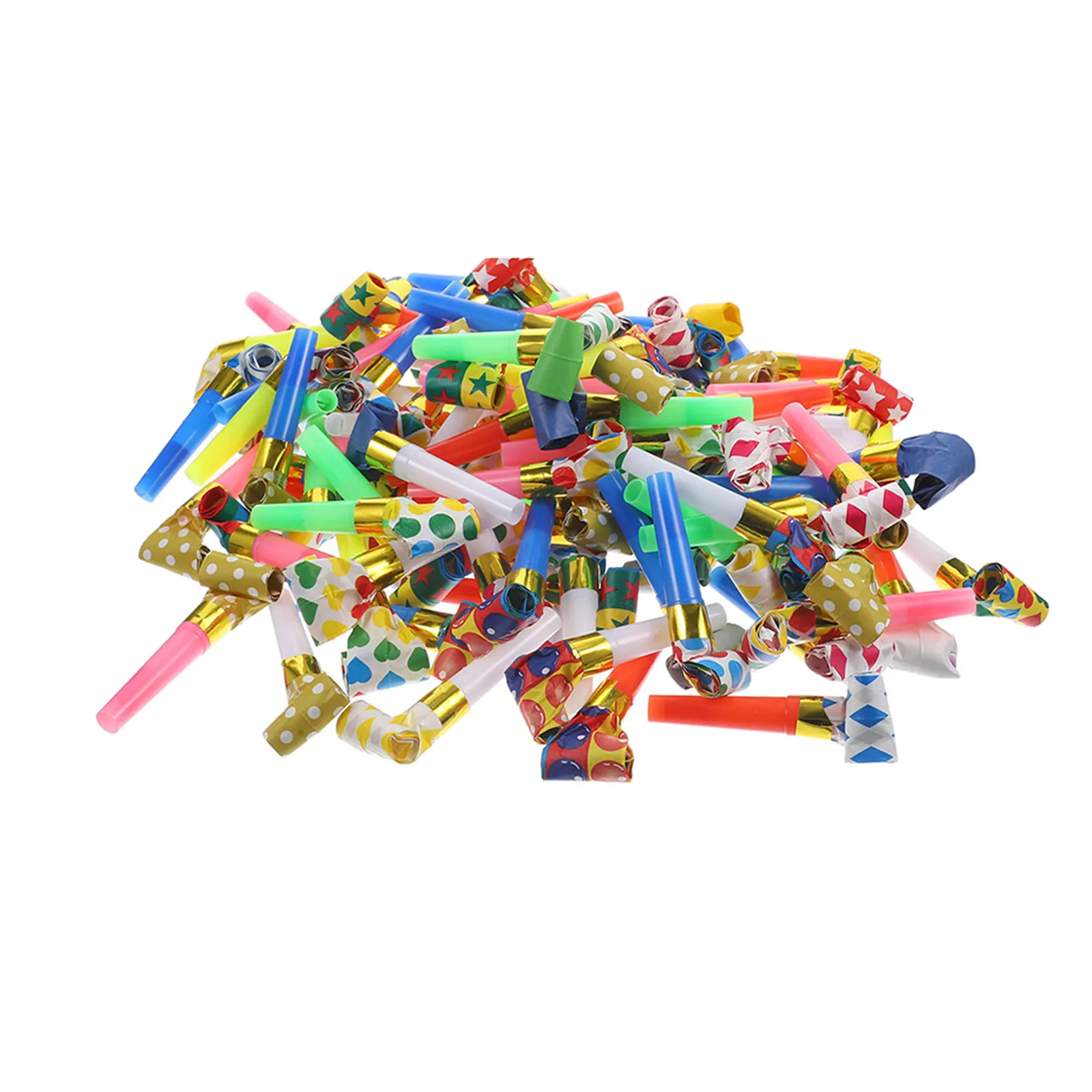 150Pcs Sound Whistles Colourful Party Blowouts Birthday Noise Maker Party Noise Maker Blowers Prank Prank for