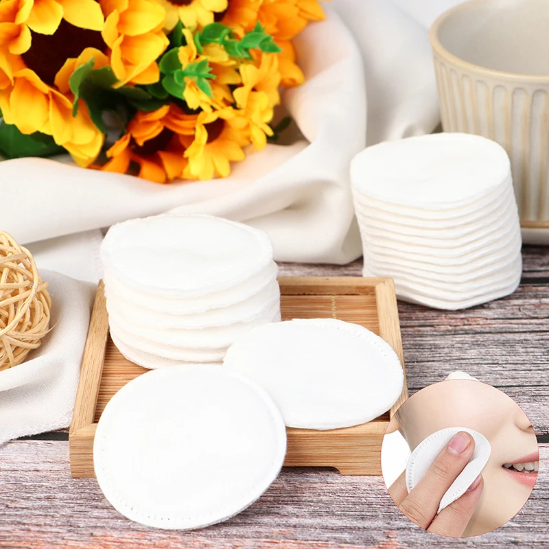 100 Stuks Herbruikbare Make-Up Remover Pads Wasbaar Wattenschijfjes Zacht Gezicht Schoner Gezichtsreiniger Doekjes Huidverzorging Schoonheidstool Voor Vrouwen