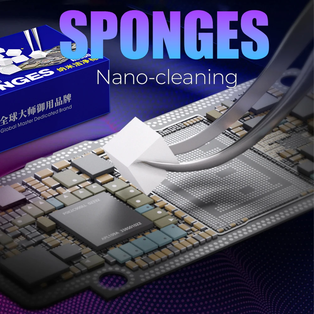 MECHANIC NC800 Nano-cleaning Sponges High density cotton No slagging for PCB Motherboard Back Cover Glass Camera Cleaning Tool view 2