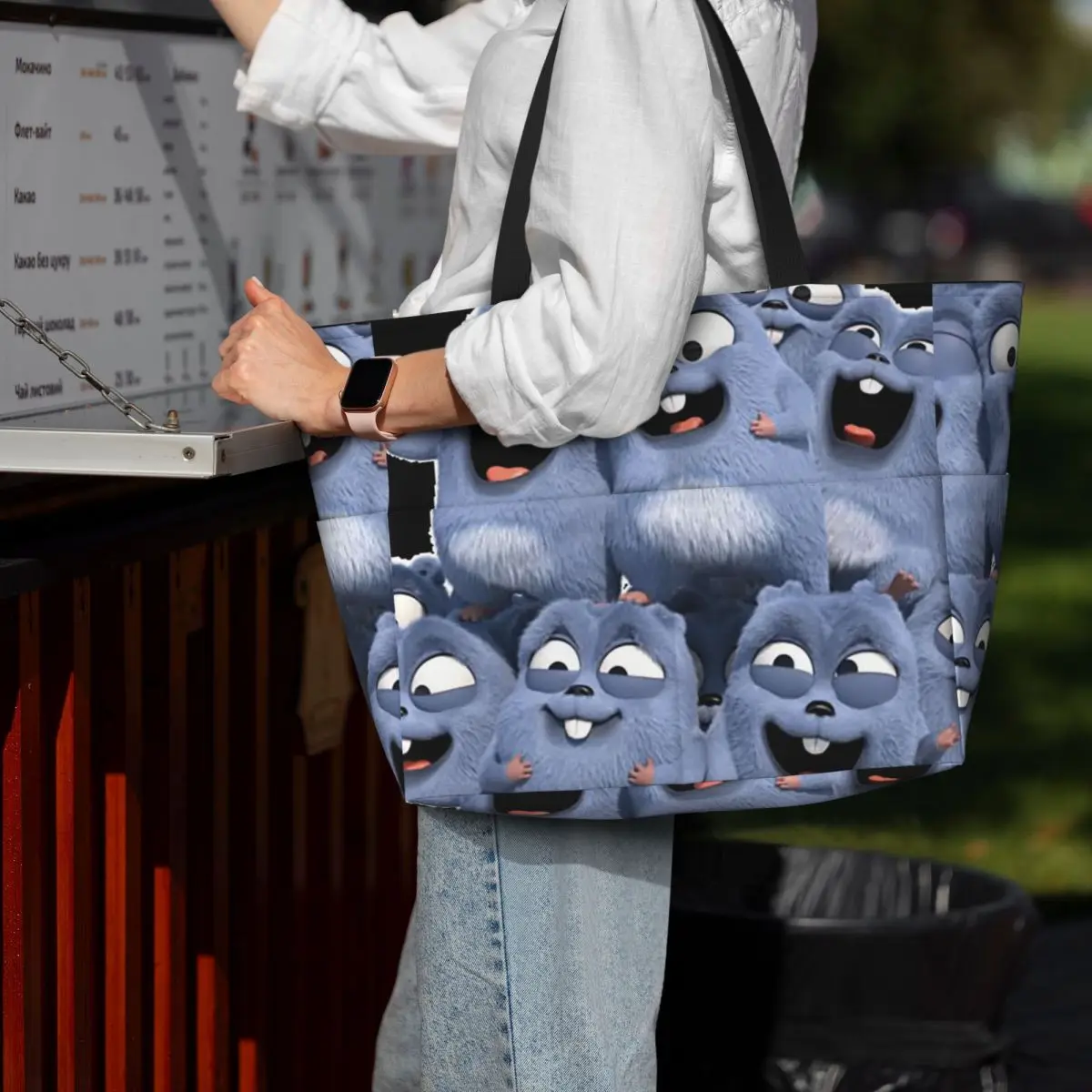 Animation Grizzy And The Lemmings Cartoon Anime Beach Tote Bag Sport Gym Yoga Duffle Large Tote Bag Women Travel Bag Fitness bag