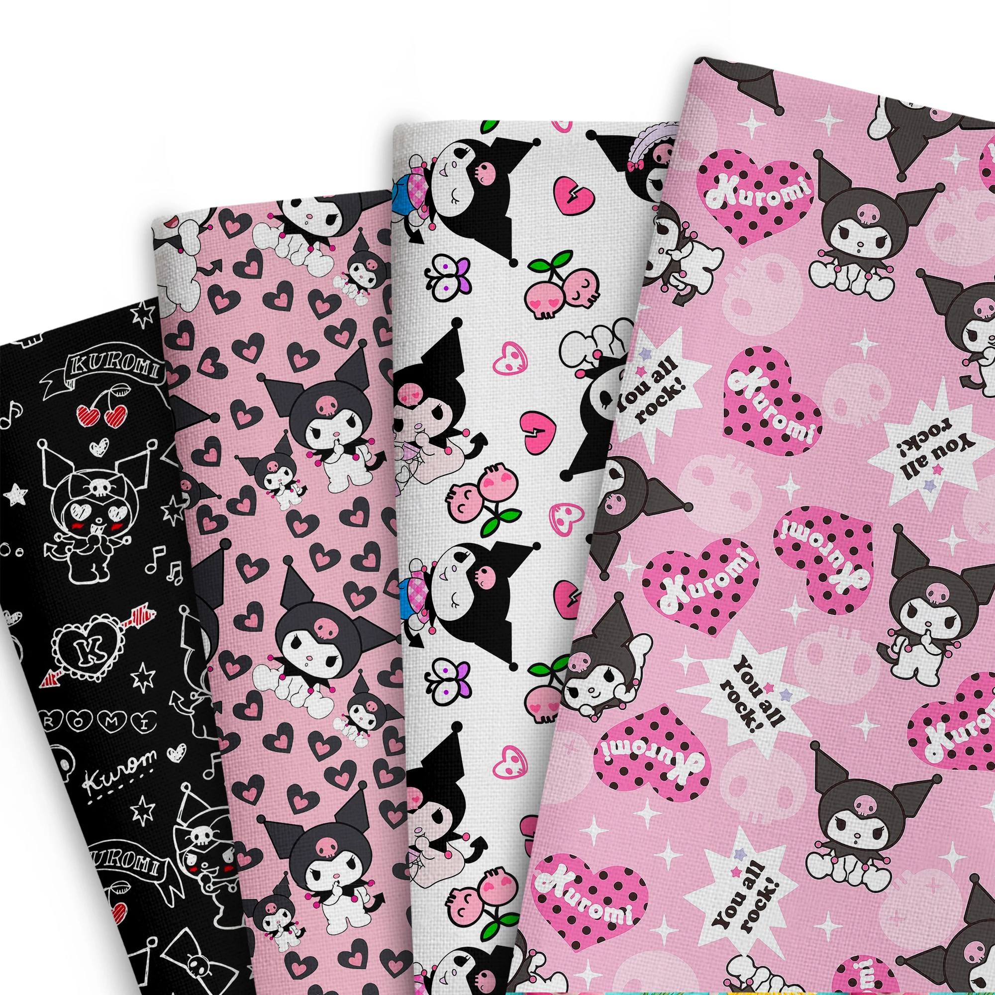 

Sanrio Kuromi 50*145 см лоскутная полиэфирная хлопчатобумажная ткань для шитья тканей для квилтинга материал для рукоделия DIY ручная работа