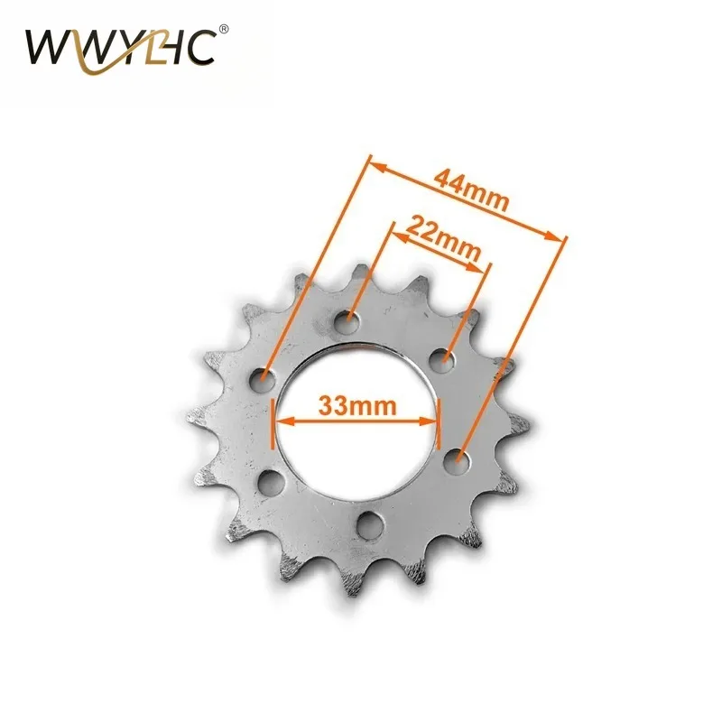Suitable for 16T Fixed Gear Instead of Disc Brake，Bolts-fixed Single Speed Chain Wheel for Bicycle Chain