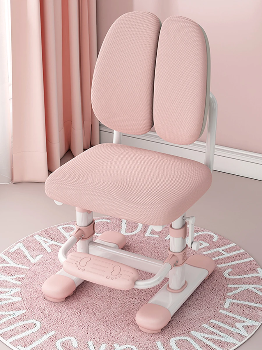 Children, study chair, liftable, adjustable, corrected, sitting position, backrest, stool