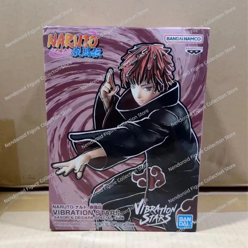 Bandai-Estrelas Vibração VS Naruto Sasori Figura de Ação Animação, Presente Bandai, Coleção de modelos, Hobby Toy, 100% Original, Em Stock