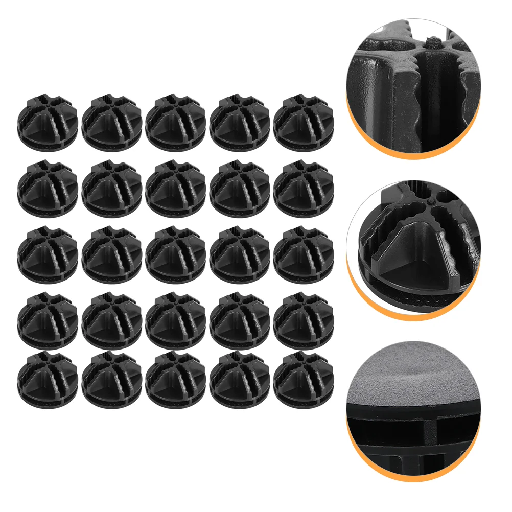 

30 Pcs Drawer Catch Buckle Rack Shelf Closet Push Cabinet Opener Black Round Storage Shelves